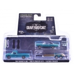 Greenlight 1:64 Graveyard Carz - Plymouth GTX 1969 with Fodge D-200 1967 & Flatbed Trailer